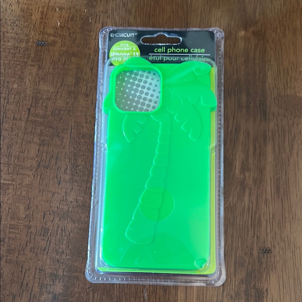Green Palm Tree Cell Phone Case for iPhone 13 Pro Max